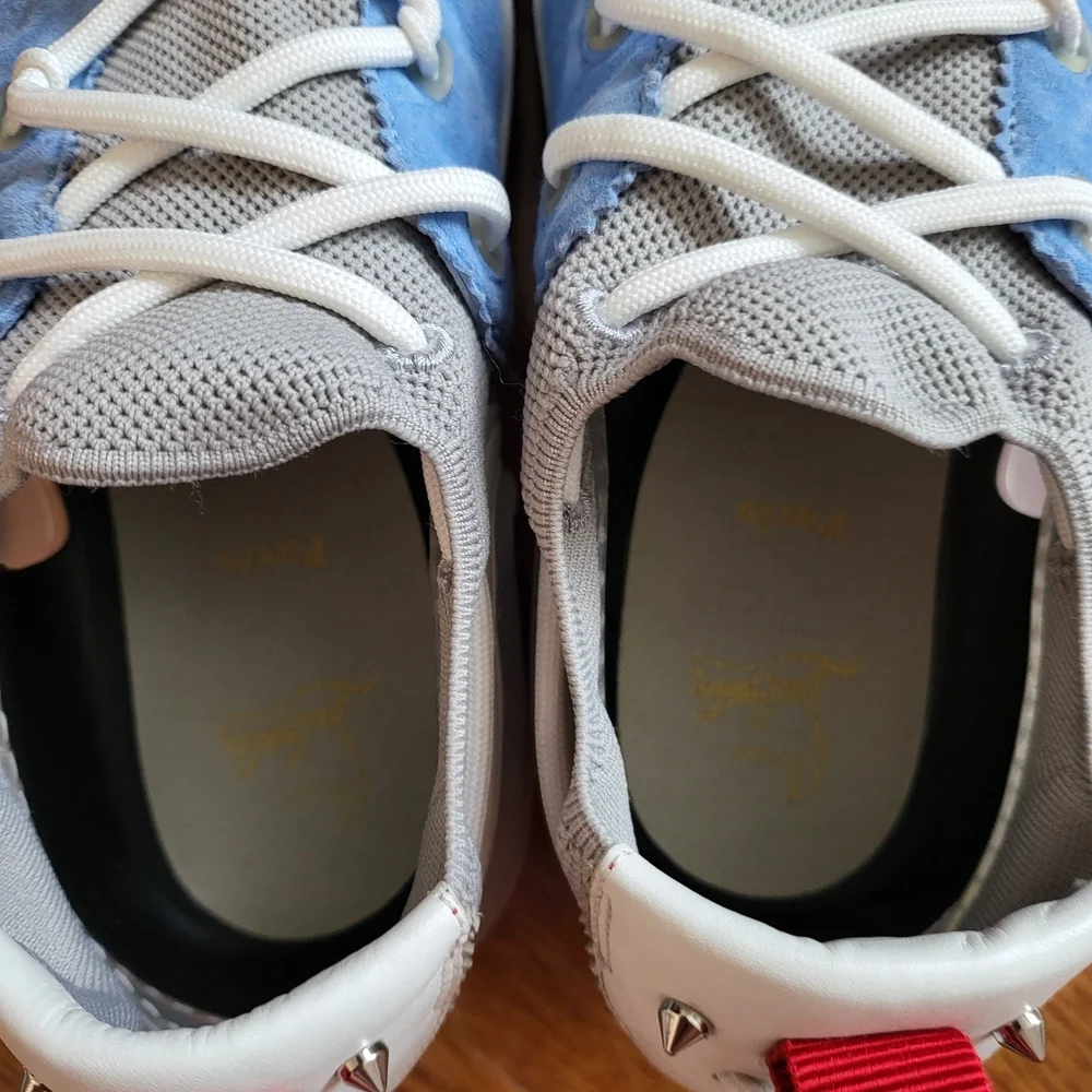Christian Louboutin Blue and Gray Men's Sneakers